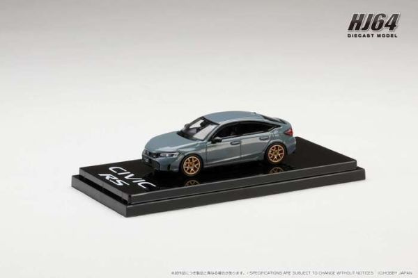Hobby JAPAN 1/64 本田 Honda CIVIC RS Customized Version Sonic Gray Pearl 珍珠灰 HJ642046BGY Hobby JAPAN 1/64 本田 Honda CIVIC RS Customized Version Sonic Gray Pearl 珍珠灰 HJ642046BGY