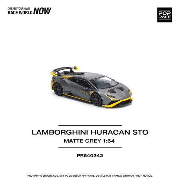 POP RACE 1/64 藍寶堅尼 LAMBORGHINI HURACAN STO MATTE GREY PR640242 POP RACE 1/64 藍寶堅尼 LAMBORGHINI HURACAN STO MATTE GREY PR640242