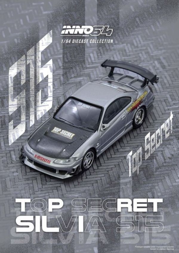 (預購) INNO64 1/64 日產 Nissan TOP SECRET SILVIA (S15) Silver IN64-S15TS-SIL (預購) INNO64 1/64 日產 Nissan TOP SECRET SILVIA (S15) Silver IN64-S15TS-SIL