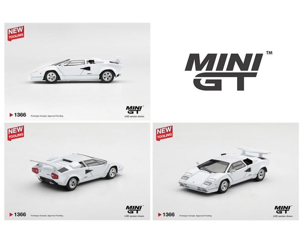 (預購) [吊卡版] MINIGT 1/64 藍寶堅尼 Lamborghini Countach LP500S White LHD MGT01366-BL 20260827 [吊卡版] MINIGT 1/64 藍寶堅尼 Lamborghini Countach LP500S White LHD MGT01366-BL