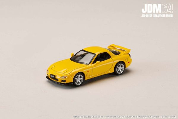 (預購) Hobby JAPAN 1/64 馬自達 Mazda RX-7 (FD3S) Type R Bathurst R 烈日黃 HJDM007B-14 (預購) Hobby JAPAN 1/64 馬自達 Mazda RX-7 (FD3S) Type R Bathurst R 烈日黃 HJDM007B-14