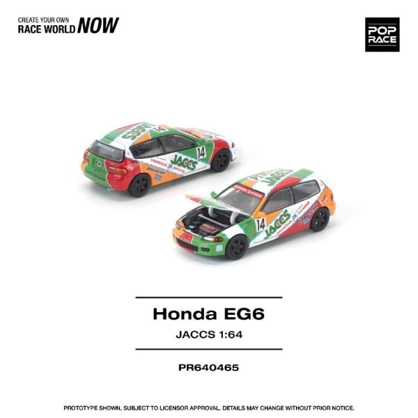 (預購) POP RACE 1/64 本田 HONDA CIVIC (EG6) JACCS 20260129 POP RACE 1/64 本田 HONDA CIVIC (EG6) JACCS
