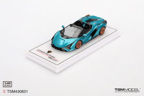 TSM MODEL 1/43 藍寶堅尼 Lamborghini Sián Roadster Blu Uranus TSM430831 TSM MODEL 1/43 藍寶堅尼 Lamborghini Sián Roadster Blu Uranus TSM430831
