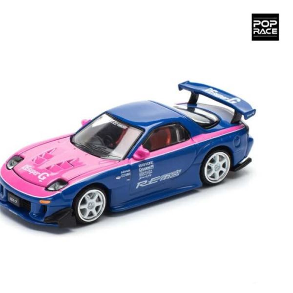 POP RACE 1/64 馬自達 MAZDA RX7 RE-AMEMIYA BLUE/PINK PR640240 POP RACE 1/64 馬自達 MAZDA RX7 RE-AMEMIYA BLUE/PINK PR640240