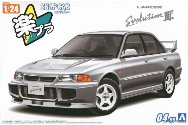(預購) AOSHIMA 青島 樂Pla Snap Car 04-QS Lancer Evolution III GSR(CE9A) 1995 女皇銀 20260609 AOSHIMA 青島 樂Pla Snap Car 04-QS Lancer Evolution III GSR(CE9A) 1995 女皇銀