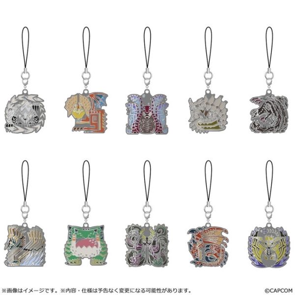 CAPCOM 盒玩 魔物獵人 荒野 怪物圖示金屬吊飾 全10種 一中盒10入販售 CAPCOM 盒玩 魔物獵人 荒野 怪物圖示金屬吊飾 全10種 一中盒10入販售