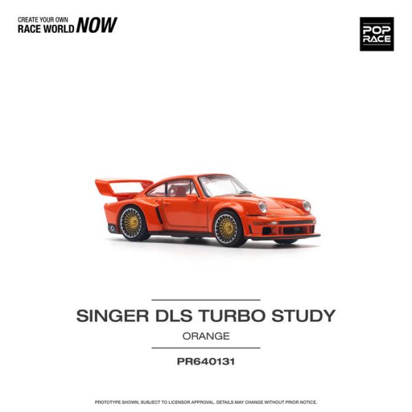 POP RACE 1/64 保時捷 PORSCHE SINGER DLS TURBO (TRACK) 橘色 雙色輪框 PR640131 POP RACE 1/64 保時捷 PORSCHE SINGER DLS TURBO (TRACK) 橘色 雙色輪框 PR640131