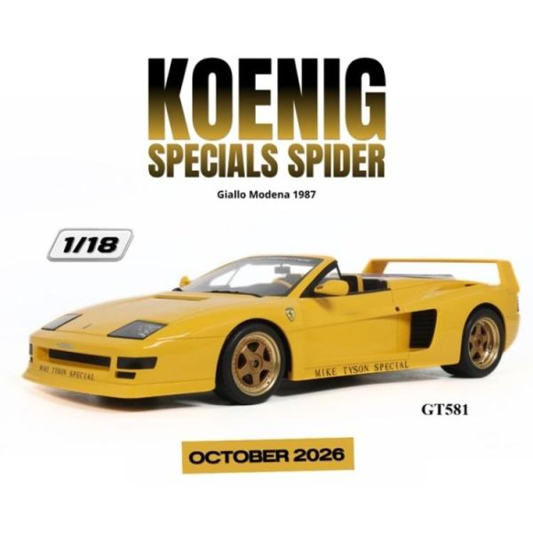 (預購) GT SPIRIT 1/18 KOENIG SPECIALS SPIDER GIALLO MODENA 1987 20260524 GT SPIRIT 1/18 KOENIG SPECIALS SPIDER GIALLO MODENA 1987