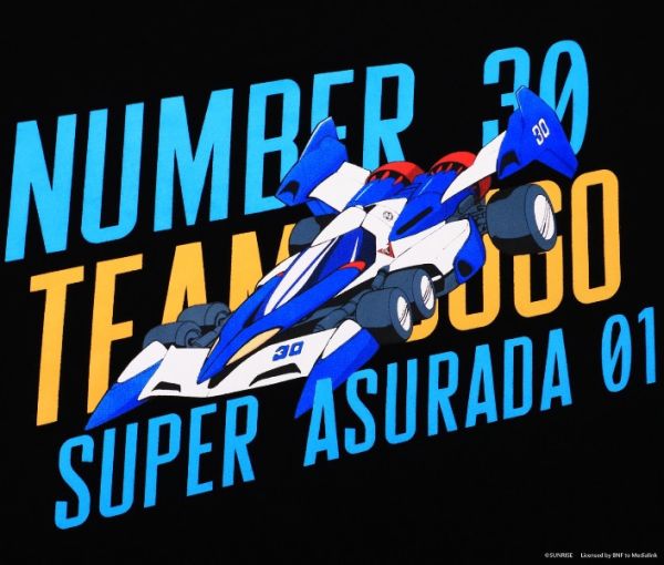 NEXTEE 閃電霹靂車 CyberFormula 超級阿斯拉01 短袖T恤 黑色＆白色 分別販售 NEXTEE 閃電霹靂車 CyberFormula 超級阿斯拉01 短袖T恤 黑色＆白色 分別販售