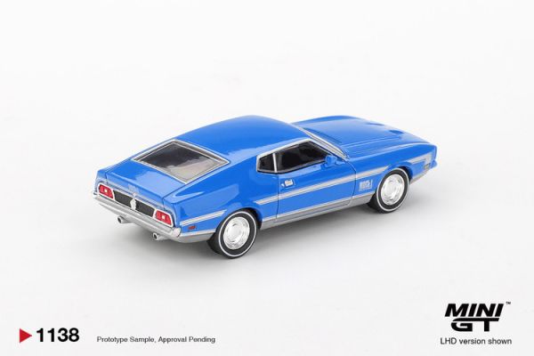 (預購) [吊卡版] MINIGT 1/64 福特 Ford Mustang Mach 1 Grabber Blue LHD MGT01138-BL 20251225 [吊卡版] MINIGT 1/64 福特 Ford Mustang Mach 1 Grabber Blue LHD MGT01138-BL