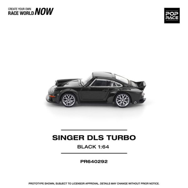 POP RACE 1/64 保時捷 Porsche SINGER DLS TURBO (ROAD) BLACK POP RACE 1/64 保時捷 Porsche SINGER DLS TURBO (ROAD) BLACK