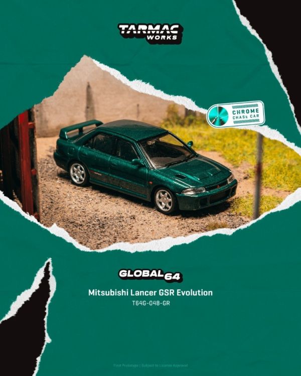 (預購) TARMAC 1/64 三菱 Mitsubishi Lancer GSR Evolution Green Metallic T64G-048-GR 20251219 TARMAC 1/64 三菱 Mitsubishi Lancer GSR Evolution Green Metallic T64G-048-GR
