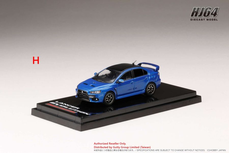 Hobby JAPAN 1/64 三菱 Mitsubishi Lancer Evolution X Final Edition EVO十代最終版 黑頂板 亮雲母藍 Hobby JAPAN 1/64 三菱 Mitsubishi Lancer Evolution X Final Edition EVO十代最終版 黑頂板 亮雲母藍