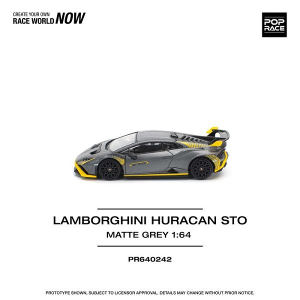POP RACE 1/64 藍寶堅尼 LAMBORGHINI HURACAN STO MATTE GREY PR640242 POP RACE 1/64 藍寶堅尼 LAMBORGHINI HURACAN STO MATTE GREY PR640242