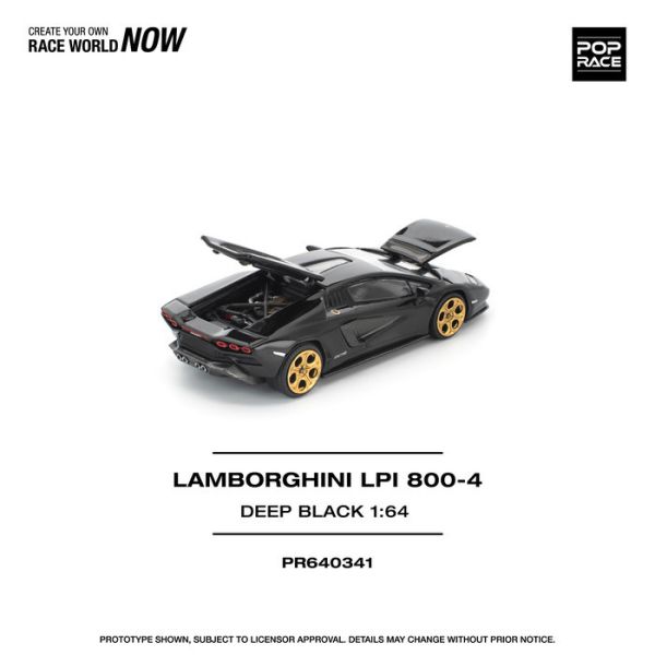 POP RACE 1/64 藍寶堅尼 LAMBORGHINI COUNTACH LPI 800-4  DEEP BLACK POP RACE 1/64 藍寶堅尼 LAMBORGHINI COUNTACH LPI 800-4  DEEP BLACK