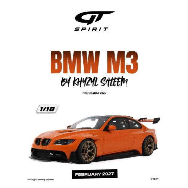 (預購) GT SPIRIT 1/18 寶馬 BMW M3 BY KHYZYL SALEEM FIRE ORANGE 2025 GT621 20260928 GT SPIRIT 1/18 寶馬 BMW M3 BY KHYZYL SALEEM FIRE ORANGE 2025 GT621