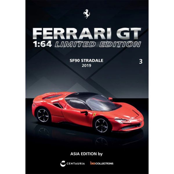 FERRARI GT 1/64 法拉利 SF90 STRADALE 2019 第三期 英文版 亞洲限定版 IXC.FSD.FE.003-E FERRARI GT 1/64 法拉利 SF90 STRADALE 2019 第三期 英文版 亞洲限定版 IXC.FSD.FE.003-E