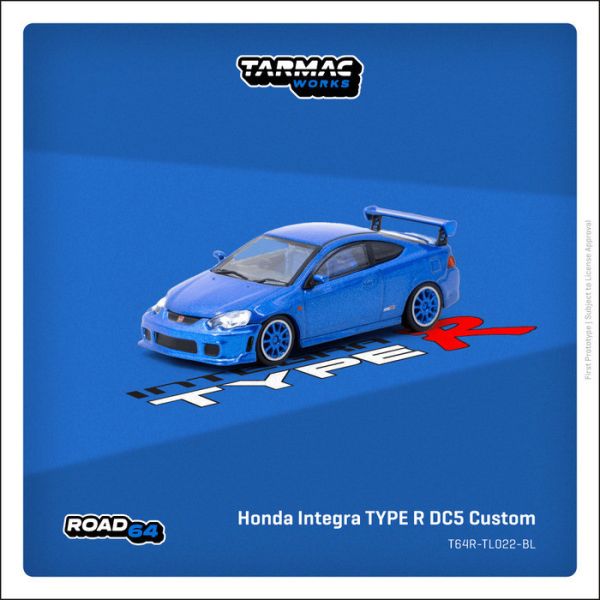 TARMAC WORKS 1/64 本田 Honda Integra TYPE R DC5 Custom Blue Metallic T64R-TL022-BL TARMAC WORKS 1/64 本田 Honda Integra TYPE R DC5 Custom Blue Metallic T64R-TL022-BL