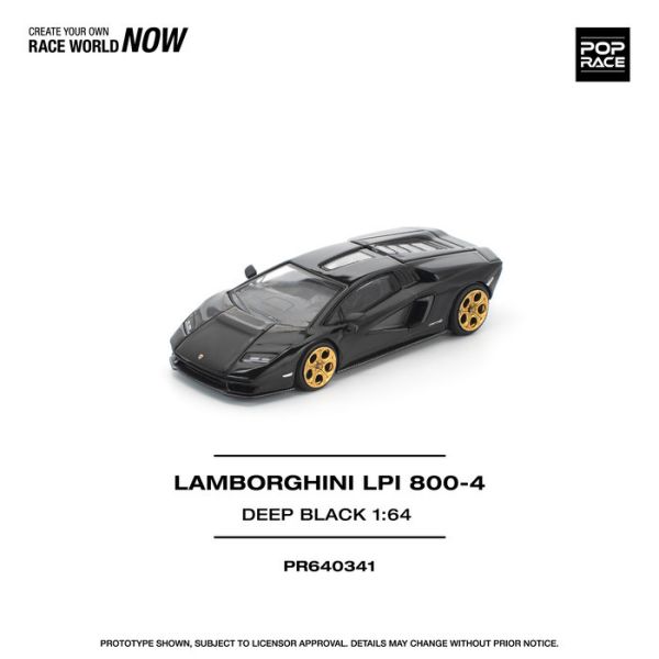 POP RACE 1/64 藍寶堅尼 LAMBORGHINI COUNTACH LPI 800-4  DEEP BLACK POP RACE 1/64 藍寶堅尼 LAMBORGHINI COUNTACH LPI 800-4  DEEP BLACK