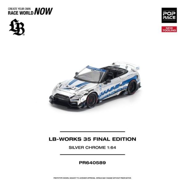 (預購) POP RACE 1/64 LB-WORKS 35GT-R FINAL EDITION SILVER CHROME PR640589 20260813 POP RACE 1/64 LB-WORKS 35GT-R FINAL EDITION SILVER CHROME PR640589