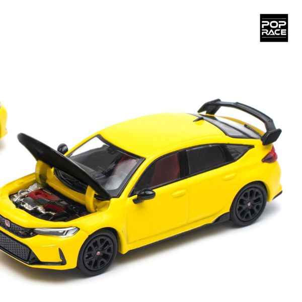 POP RACE 1/64 本田 HONDA CIVIC FL5 TYPE-R 11代喜美 日光黃 POP RACE 1/64 本田 HONDA CIVIC FL5 TYPE-R 11代喜美 日光黃