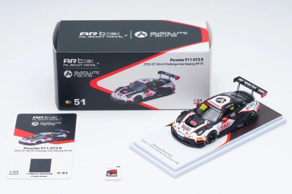 (預購) Almost Real 1/64 保時捷 Porsche 911 GT3 R 2026 GT World Challenge Asia Sepang #918 640004111 20260827 Almost Real 1/64 保時捷 Porsche 911 GT3 R 2026 GT World Challenge Asia Sepang #918 640004111