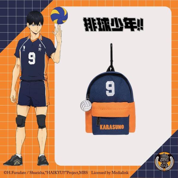 (預購) BAG TO YOU 排球少年 零錢包 烏野高中制服款 9號#藍 (預購) BAG TO YOU 排球少年 零錢包 烏野高中制服款 9號#藍