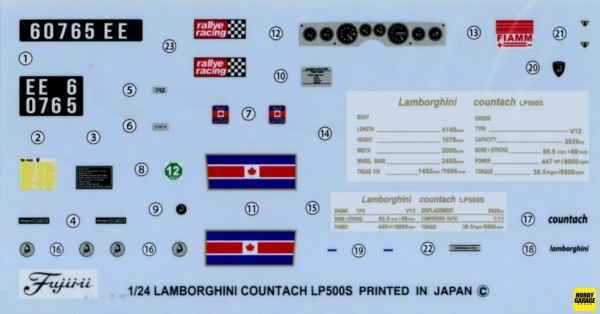 1/24 Lamborghini Countach LP500S FUJIMI RS12 富士美 組裝模型 FUJIMI,1/24,RS,林寶堅尼,Lamborghini,Countach,5000,LP500S,
