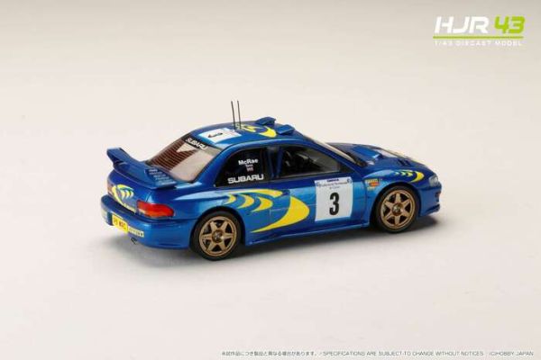 Hobby JAPAN 1/43 速霸陸 SUBARU IMPREZA 硬皮鯊 環科西嘉拉力賽1997冠軍車 編號3號 柯林邁可雷 HJR431002A Hobby JAPAN 1/43 速霸陸 SUBARU IMPREZA 硬皮鯊 環科西嘉拉力賽1997冠軍車 編號3號 柯林邁可雷 HJR431002A