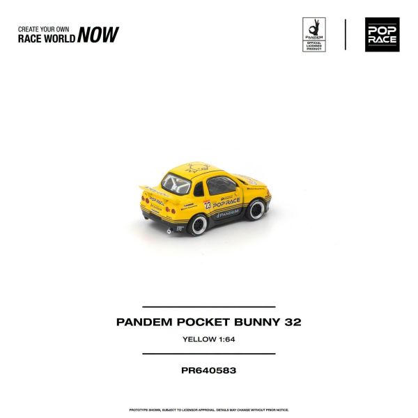 (預購) POP RACE 1/64 PANDEM POCKET BUNNY 32 YELLOW 20261108 POP RACE 1/64 PANDEM POCKET BUNNY 32 YELLOW