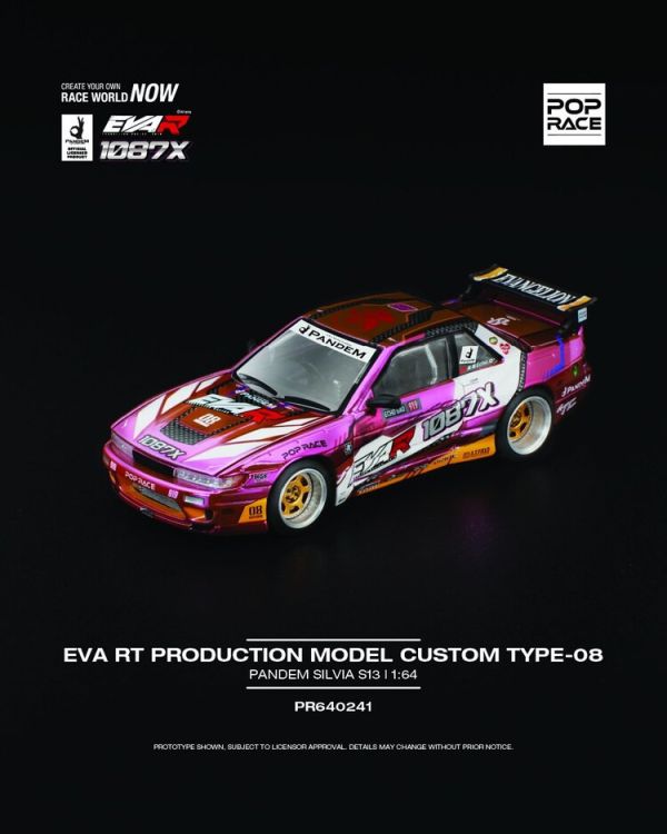 (預購) POP RACE 1/64 日產 Nissan PANDEM S13 EVA RT PRODUCTION MODEL CUSTOM TYPE-08 EVA RACING × 1087X (預購) POP RACE 1/64 日產 Nissan PANDEM S13 EVA RT PRODUCTION MODEL CUSTOM TYPE-08 EVA RACING × 1087X