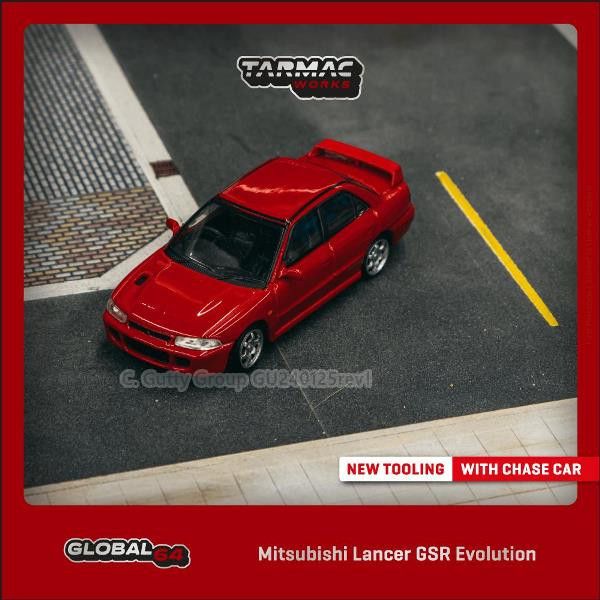 TARMAC WORKS 1/64 三菱 Mitsubishi Lancer GSR Evolution Red 經典三菱初代EVO 紅色 TARMAC WORKS 1/64 三菱 Mitsubishi Lancer GSR Evolution Red 經典三菱初代EVO 紅色