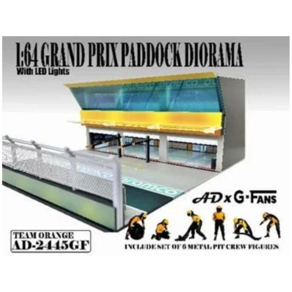 (預購) American Diorama 1/64 1:64 Grand Prix Paddock Diorama Team Orange 橘隊 AD-2445 20260507 American Diorama 1/64 1:64 Grand Prix Paddock Diorama Team Orange 橘隊 AD-2445