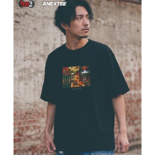 NEXTee 合金彈頭MetalSlug BossFight 寬版短袖T恤 黑&白 分別販售 NEXTee 合金彈頭MetalSlug BossFight 寬版短袖T恤 黑&白 分別販售