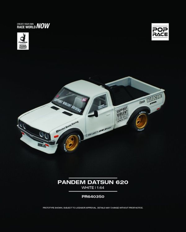 (預購) POP RACE 1/64 日產 PANDEM DATSUN 620 WHITE (預購) POP RACE 1/64 日產 PANDEM DATSUN 620 WHITE