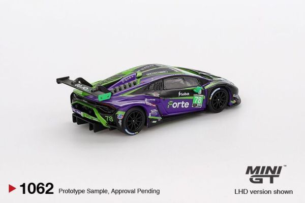 MINIGT 1/64 藍寶堅尼 Lamborghini Huracán GT3 EVO2 #78 Forte Racing 2024 IMSA Daytona 24 Hrs MGT01062-L MINIGT 1/64 藍寶堅尼 Lamborghini Huracán GT3 EVO2 #78 Forte Racing 2024 IMSA Daytona 24 Hrs MGT01062-L