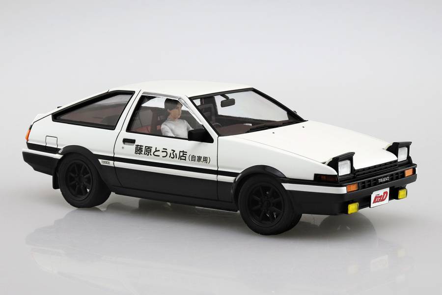 AOSHIMA 1/24 頭文字D No.14 藤原拓海 TOYOTA AE86 Trueno Project D式樣 附駕駛公仔 組裝模型 AOSHIMA, 頭文字D,藤原拓海,TOYOTA AE86 Trueno,Project D