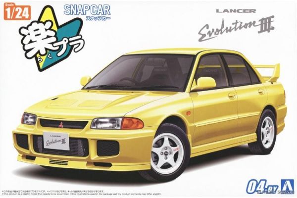 (預購) AOSHIMA 青島 樂Pla Snap Car 04-DY Lancer Evolution III GSR(CE9A) 1995 蒲公英黃 20260609 AOSHIMA 青島 樂Pla Snap Car 04-DY Lancer Evolution III GSR(CE9A) 1995 蒲公英黃