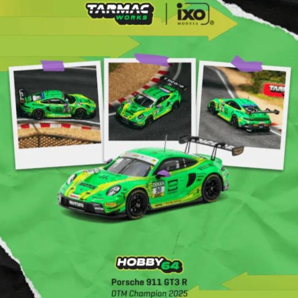 (預購) TARMAC WORKS 1/64 保時捷 HOBBY64 Porsche 911 GT3 R DTM Champion 2025 T64-084-25DTM90 20260706 TARMAC WORKS 1/64 保時捷 HOBBY64 Porsche 911 GT3 R DTM Champion 2025 T64-084-25DTM90