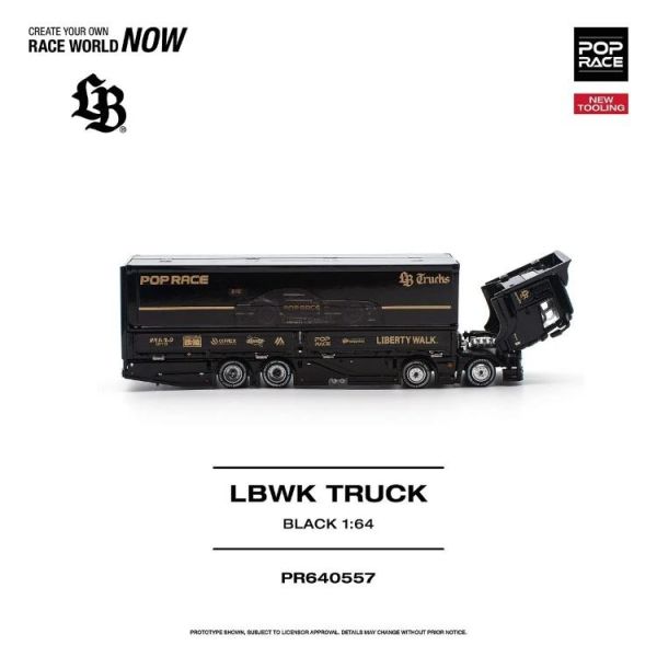 (預購) POP RACE 1/64 LBWK TRUCK - BLACK PR640557 20260729 POP RACE 1/64 LBWK TRUCK - BLACK PR640557