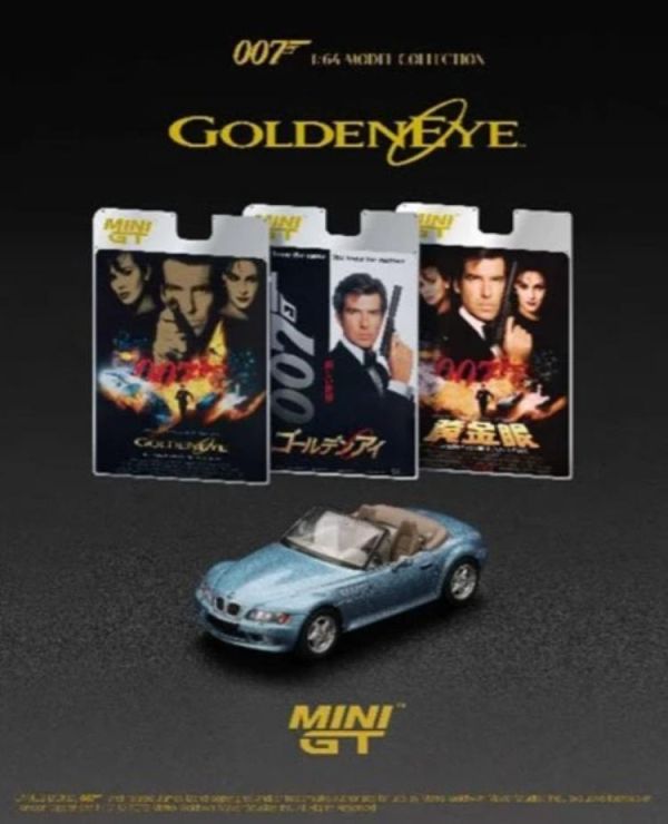 (預購) [吊卡版] MINIGT 1/64 BMW Z3 GoldenEye 英文版 LHD MGT00914-007E 20260402 [吊卡版] MINIGT 1/64 BMW Z3 GoldenEye 英文版 LHD MGT00914-007E