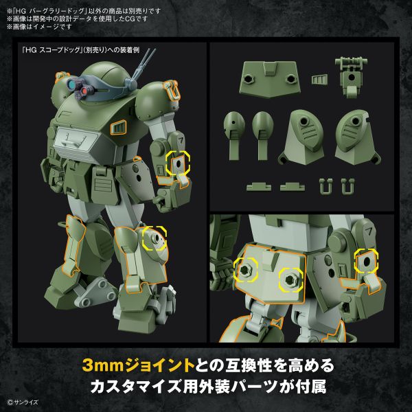 BANDAI HG 裝甲騎兵 榮耀的異端 夜盜犬 眼鏡狗 眼鏡鬥犬 組裝模型 BANDAI HG 裝甲騎兵 榮耀的異端 眼鏡鬥犬  雪橇拉力裝備型 組裝模型