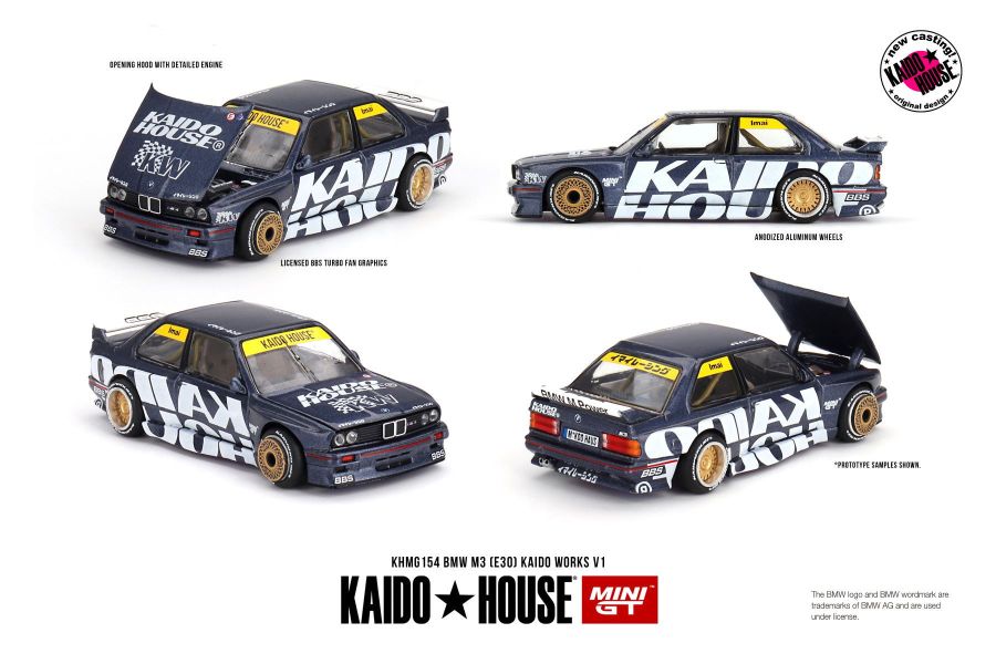 Kaido House x MINI GT 1/64 BMW M3 (E30) Kaido Works V1 Kaido House x MINI GT 1/64 BMW M3 (E30) Kaido Works V1