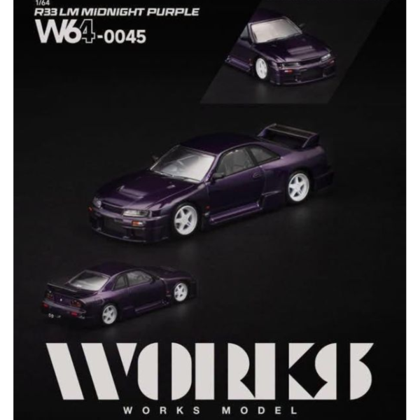 (預購) WORKS MODEL 1/64 R33 LM MIDNIGHT PURPLE W640045 20260907 WORKS MODEL 1/64 R33 LM MIDNIGHT PURPLE W640045