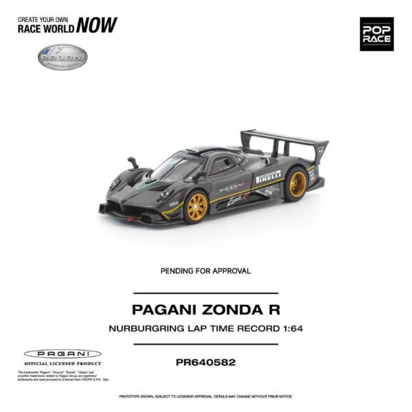 (預購) POP RACE 1/64 帕加尼 PAGANI ZONDA R NURBURGRING LAP TIME RECORD PR640582 20260709 POP RACE 1/64 帕加尼 PAGANI ZONDA R NURBURGRING LAP TIME RECORD PR640582