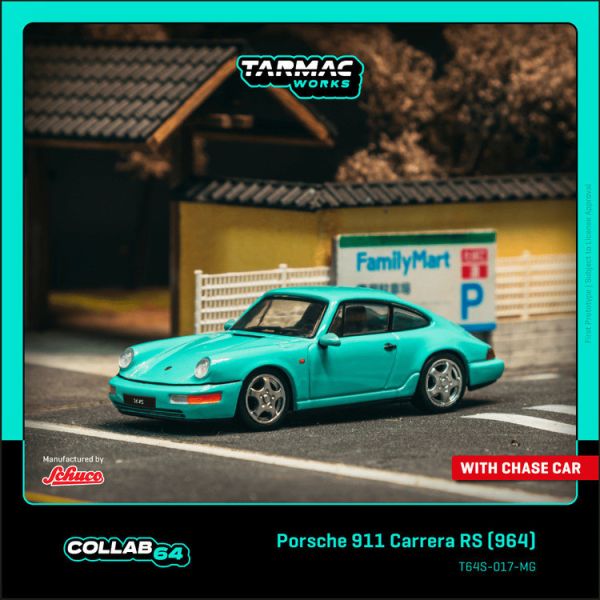 (預購) TARMAC WORKS 1/64 保時捷 Porsche 911 Carrera RS (964) Mint Green  T64S-017-MG (預購) TARMAC WORKS 1/64 保時捷 Porsche 911 Carrera RS (964) Mint Green  T64S-017-MG