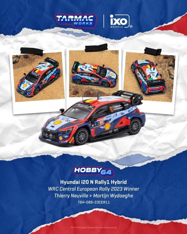 (預購) TARMAC WORKS 1/64 現代 HOBBY64 Hyundai i20 N Rally1 Hybrid WRC Central European Rally 2023 Winner T64-089-23CER11 20261005 TARMAC WORKS 1/64 現代 HOBBY64 Hyundai i20 N Rally1 Hybrid WRC Central European Rally 2023 Winner T64-089-23CER11