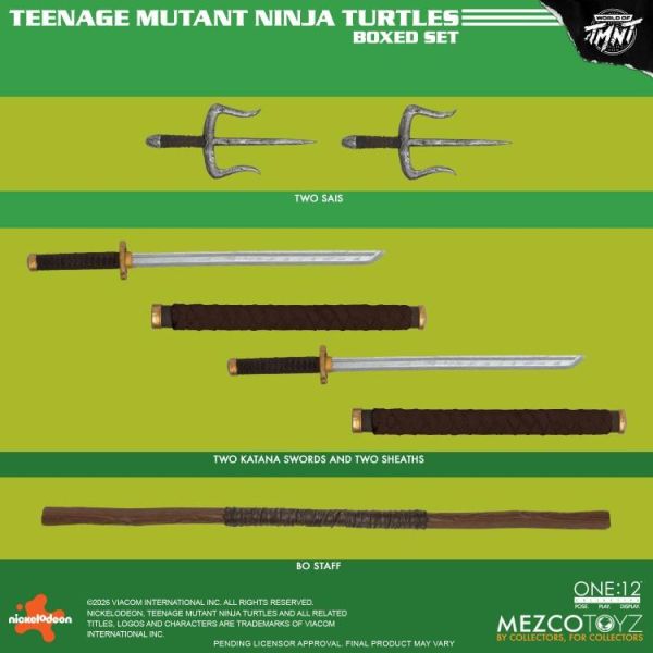 (預購) MEZCO TOYZ One:12 Collective 忍者龜套組 約17cm 可動完成品 20260617 MEZCO TOYZ One:12 Collective 忍者龜套組 約17cm 可動完成品