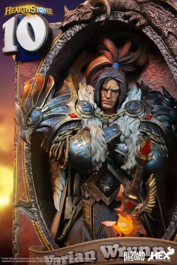 HEX Collectibles x 暴雪遊戲Blizzard 爐石戰記 瓦里安‧烏瑞恩 卡牌藝術雕像 HEX Collectibles x 暴雪遊戲Blizzard 爐石戰記 瓦里安‧烏瑞恩 卡牌藝術雕像