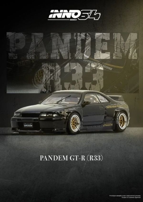 (預購) INNO64 1/64 日產 NissanPANDEM GT-R (BCNR33) Black IN64-R33P-BLA (預購) INNO64 1/64 日產 NissanPANDEM GT-R (BCNR33) Black IN64-R33P-BLA